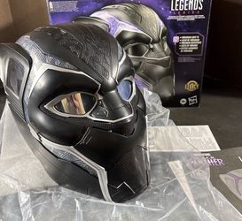 Marvel legends black panther helmet cosplay light up with box