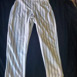 Black Pinstripe Baseball Pants