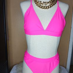 Hot Pink Two Piece Bikini 