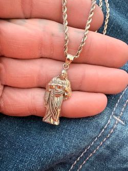 10k Rope chain with pendant