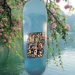 Supreme Neal Blender Mosaic Skateboard Blue 9.18