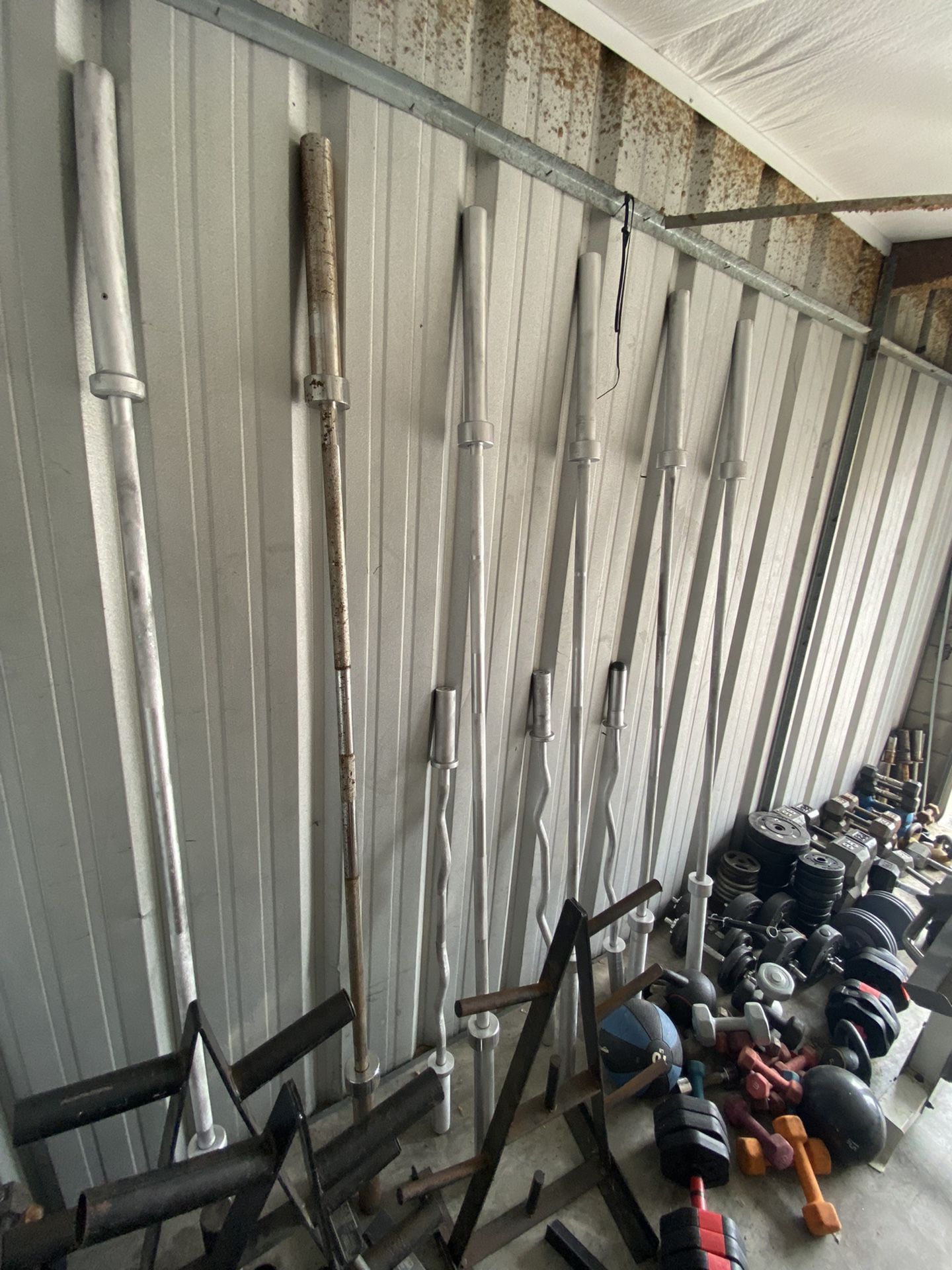 Barbells 7ft 45lbs And Curl Bars
