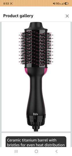 Hair Dryer Brush Blow Dryer Brush in One, Upgraded 4 in 1 Hair Dryer and Styler Volumizer with Negative Ion Anti-frizz Ceramic Titanium Barrel Hot Air