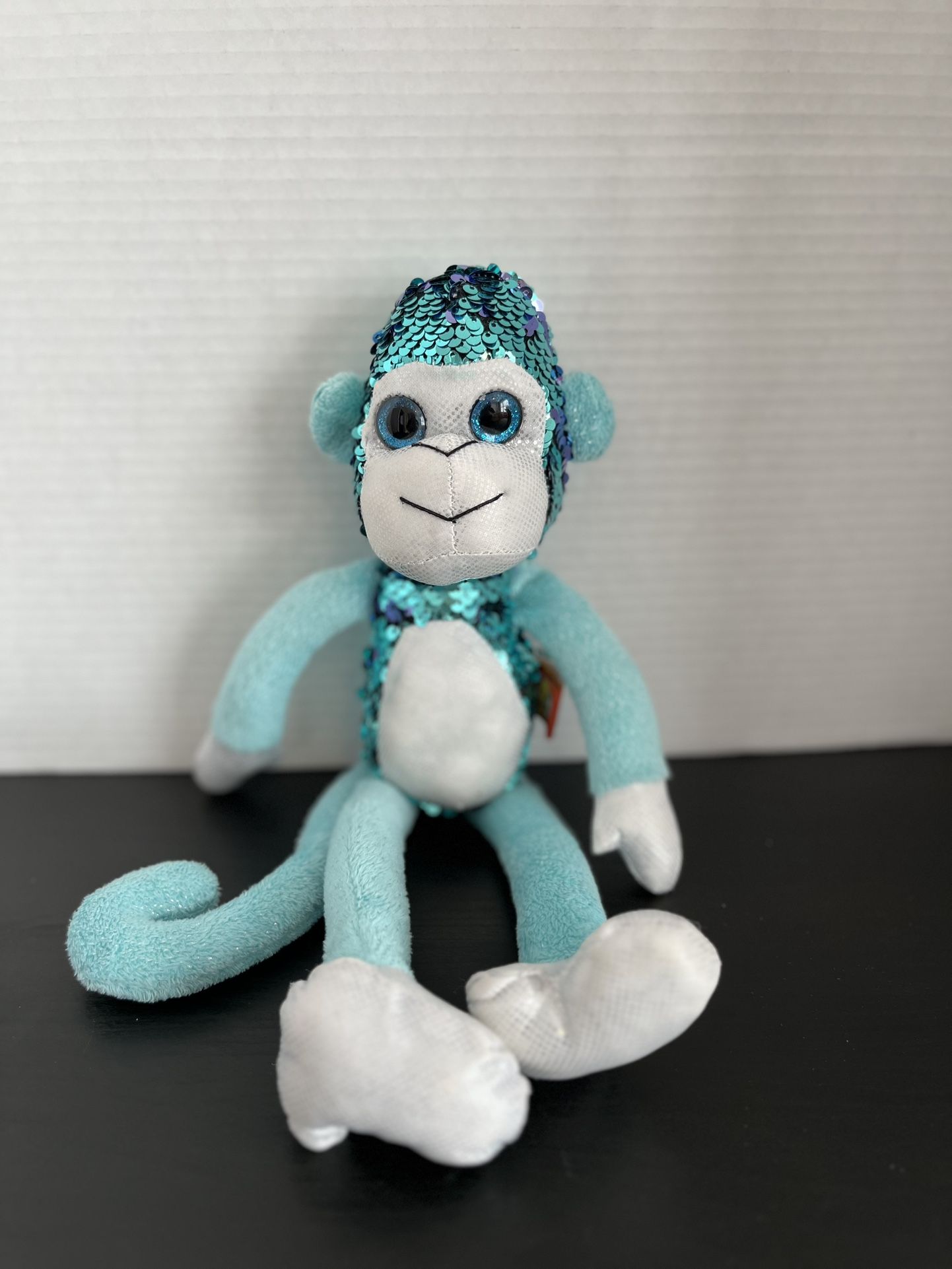 Adventure Planet Plush Sequin animals Monkey Stuffed Animal Purple Teal