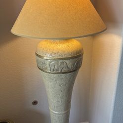 Floor Lamp, Stone 60” h X 12” D $60