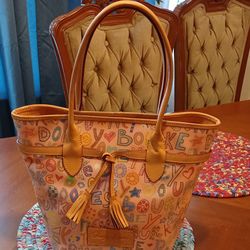 Dooney And Bourke Pink Tote Purse Bag $100