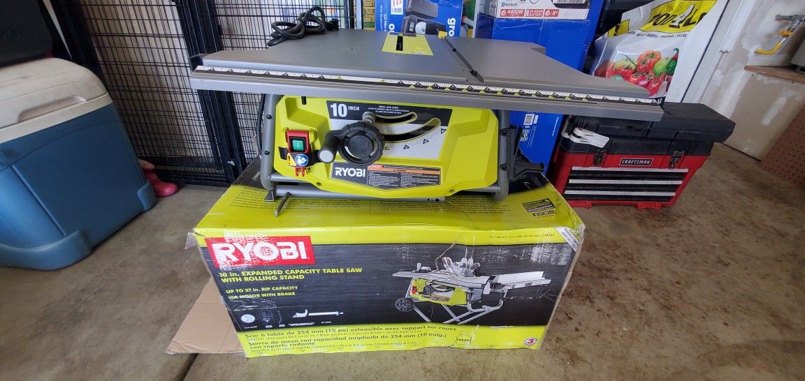 ryobi 10 in expanded capacity table saw