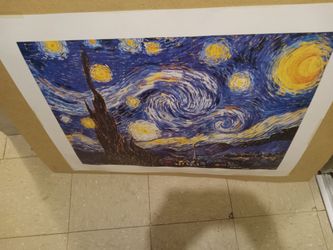 Vincent  Van Goug  THESTARRY NIGHT. SIZE 17 BY 29NO.FRAME