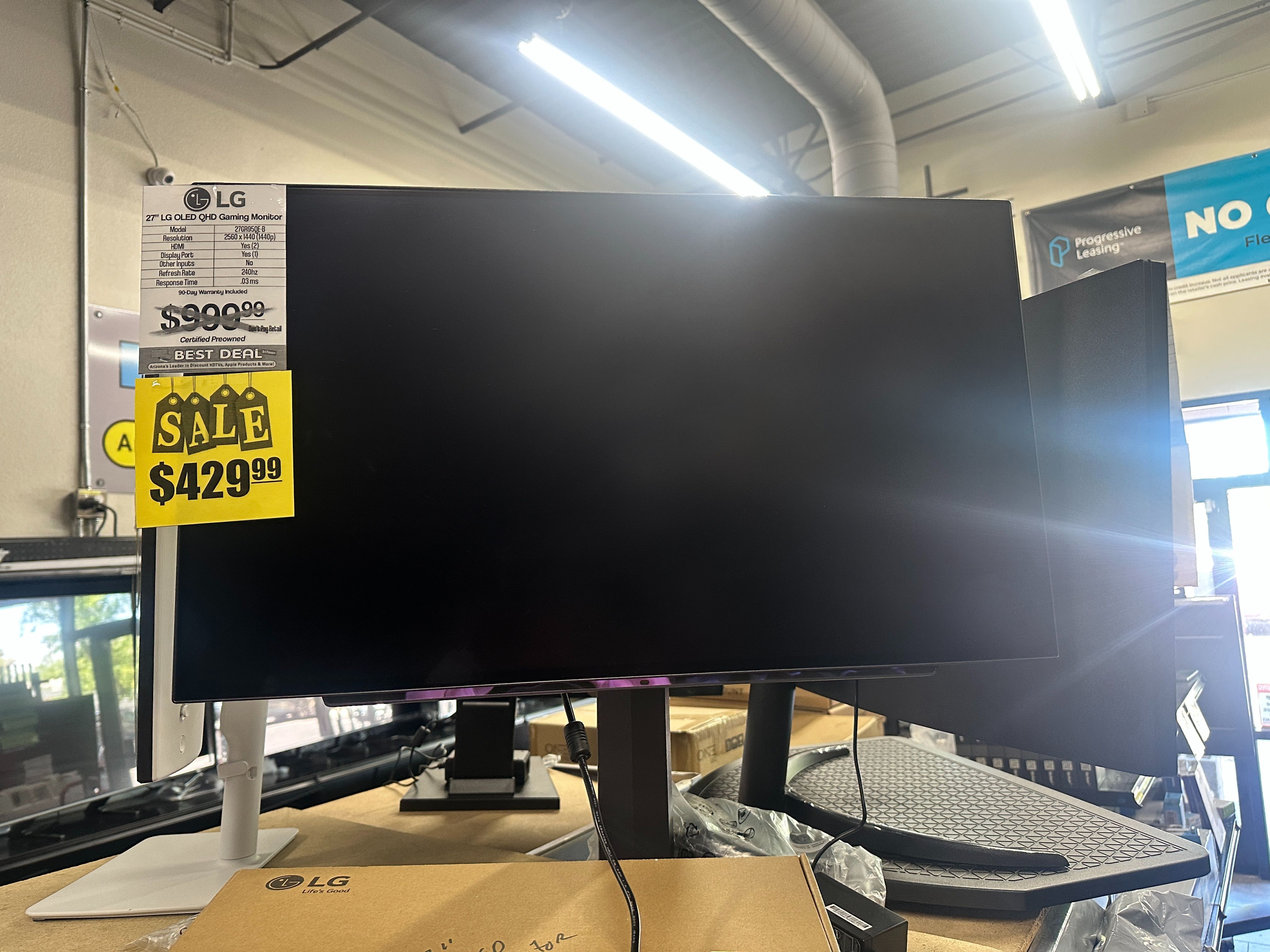 HUGE MARKDOWN!!! 27" LG UltraGear™ OLED Gaming Monitor QHD 1440P 27GR95QE-B