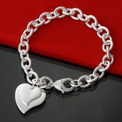 Solid 925 sterling silver bracelets, wholesale fashion jewelry bracelet