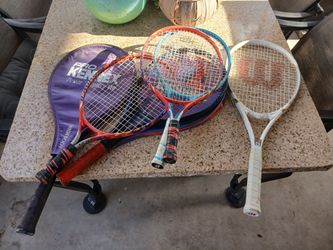 5 tennis rackets for only 25 bucks.