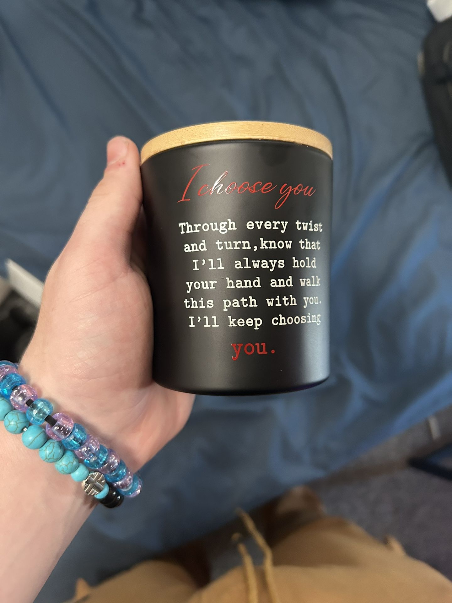 Candle With Cute Text