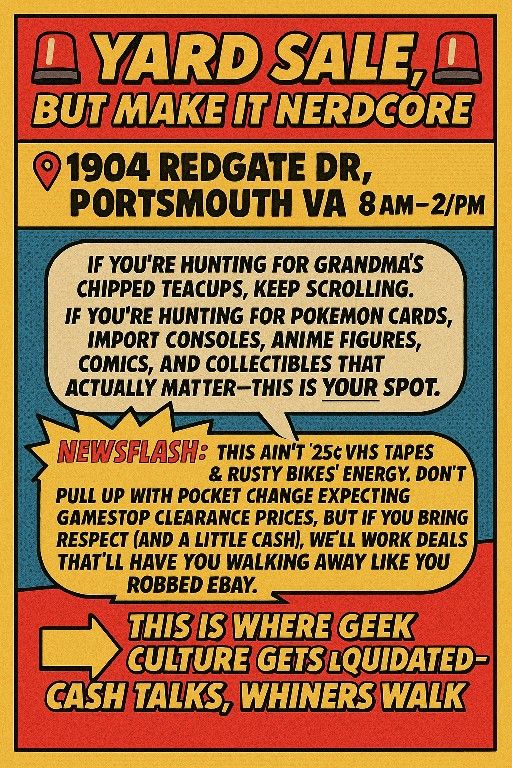 🚨 YARD SALE, BUT Its For NERDs 🚨