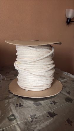 White Braided Cotton Rope Spool