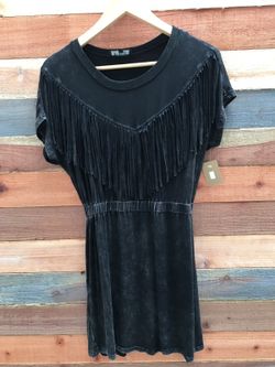 Black fringe dress