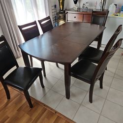 Wooden Table Dark Brown 