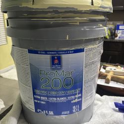 4 Gallons Of Sherwin-Williams Pro Mar 200 Eggshell Glad Yellow Paint