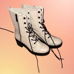 Michael kors white ankle boots size 7 1/2