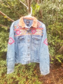 Embroidered Agapo XL Denim Jacket