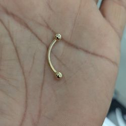 14kt Real Gold EYEBROW PIERCING 