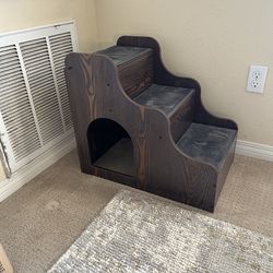 Small Pet Steps / Dog Stairs – Solid Wood 🐶🐱