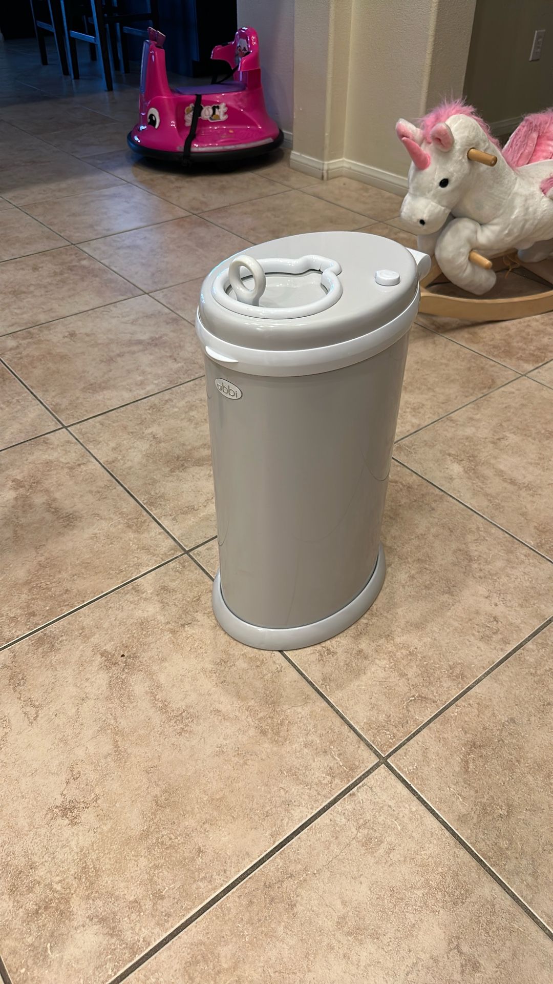 Ubbi Stainless Steel Diaper Pail, Odor Locking, Gray