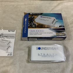 Brand New Soundstream 4-Channel 1000w Car/Truck / UTV/Motorcycle/Marine Amplifier  $70 Each 