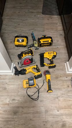 Dewalt saw,nailer xr , grinder,Dewalt speaker/charger and more