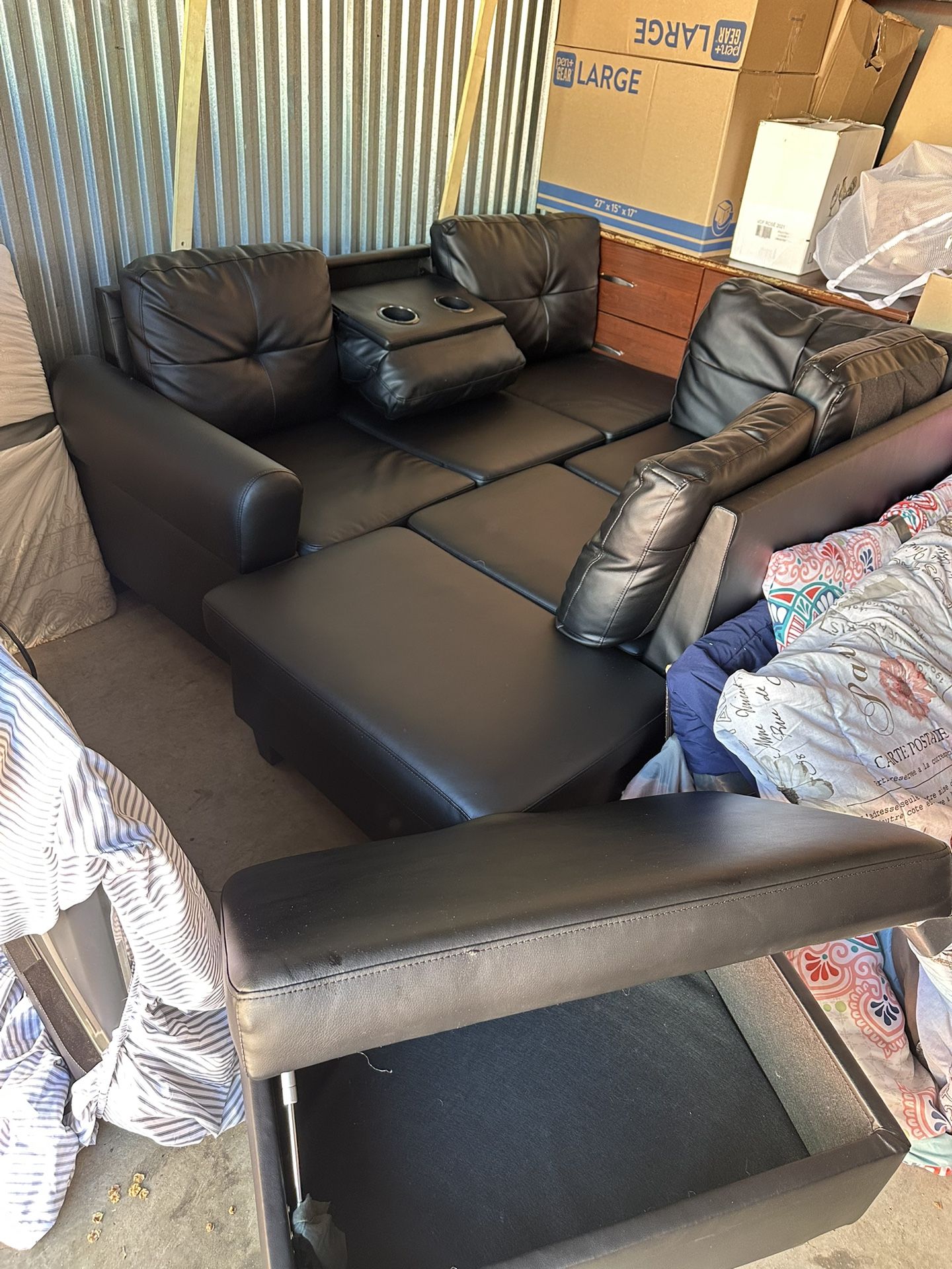 MOVE OUT SALE- BLACK SECTIONAL