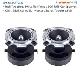 PUPOND new 2 tweeters 4”
