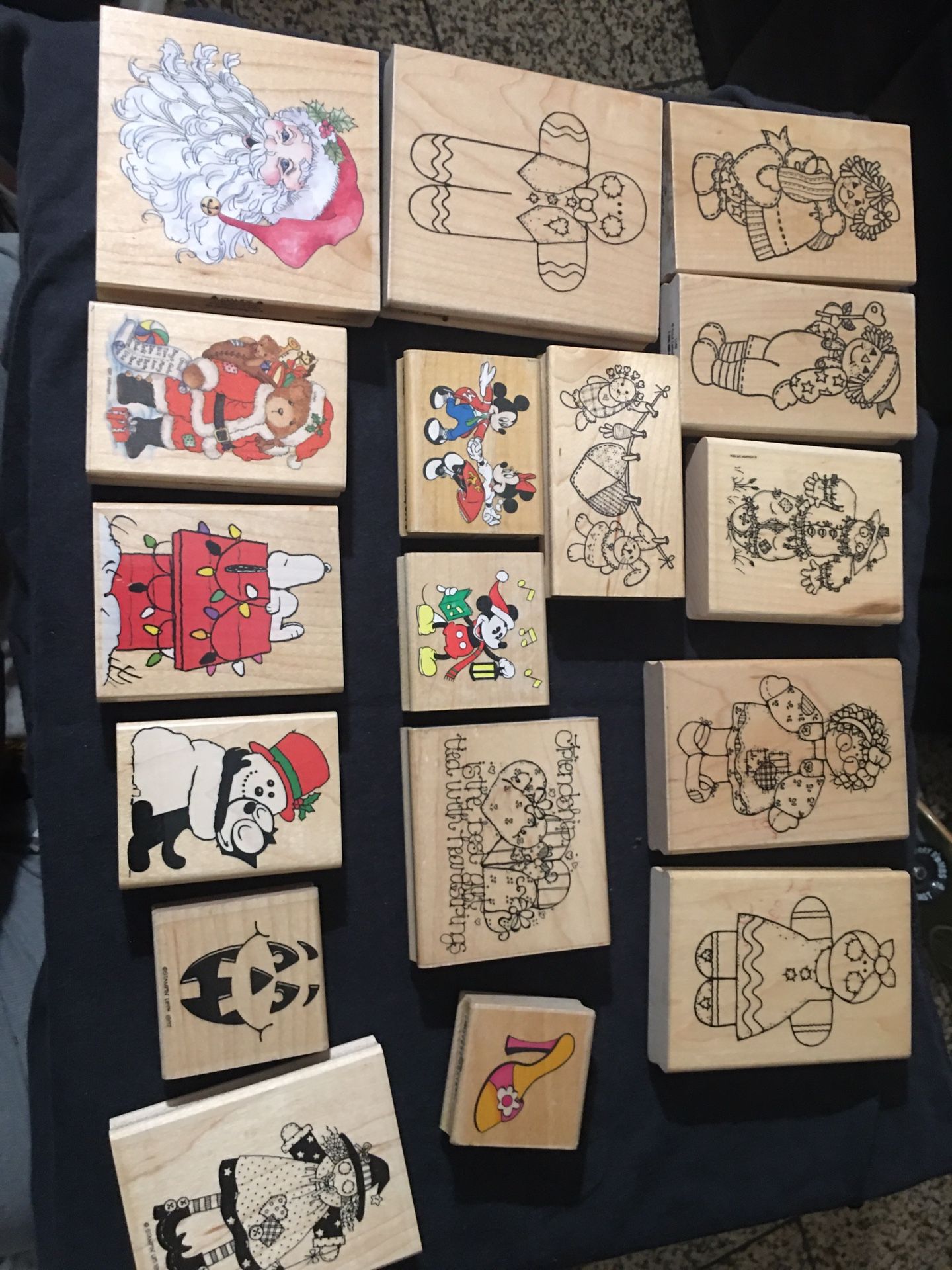 Stamps Set Of 17. 12 Of Them Are Big Ones