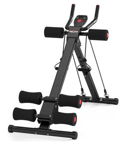 RELIFE REBUILD YOUR LIFE AB Workout Machine Adjustable Ab Trainer Machine Foldable Ab Cruncher Strength Training Equipment for Home Gym, Full Body Wor