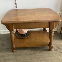 Heavy Duty Solid Teakwood Coffee Table With Shelf 