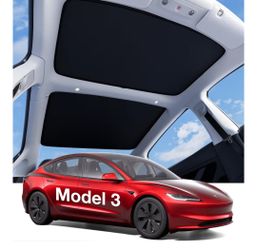 Wigoo 2026 Tesla Model 3 Sunshade Roof [Never Sag, Nano Ice-Crystal Coatings] Heat Reflective Glass Roof Sun Shade, Accessories for Tesla Model 3 2020