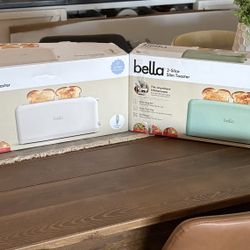 (2 Available ) New bella 2 Slice Slim Toaster, 6 Setting Shade Control
