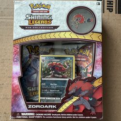 No Packs used as DISPLAY ONLY* Pokémon Shining Legenda Pin Collection Box Zoroark