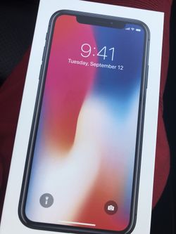 BRAND NEW iPhoneX 256GB Space Gray inbox NEVER USED