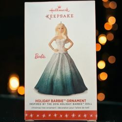 Hallmark Holiday Barbie Ornament 2016 For $50.