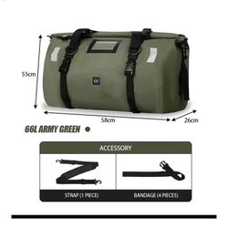 66L Waterproof Dry Storage Bag Motorcycle Travel Swim Boating Kayak Yacht Sport Camping Beach