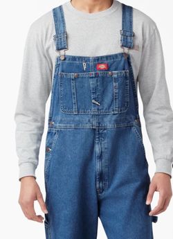 Dickies Stonewashed Indigo Bib Overalls Tag 36x30 Great Shape