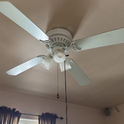 A White Ceiling Fan