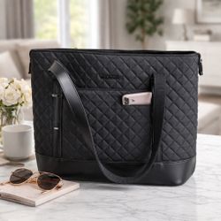 KROSER Laptop Tote Bag 15.6 Inch with USB Port, Large Work Tote Bag Computer Shoulder Bag for Women, Laptop Case for Office Business Travel