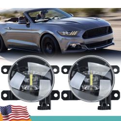 Fog Light For Ford Mustang 2015 2016 2017 LED Clear Bumper Lamp Replacement Set
