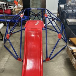 Newly Assembled Kids Outdoor Jungle Gym Geometric Dome Climber, Steel Frame, 8FT Climb Structure