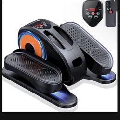 Under Desk Elliptical Machine, Mini Electric Desk Cycle with Remote Control, 5 Gears Adjustable Pedal Resistance and Durable Non-Slip Panel