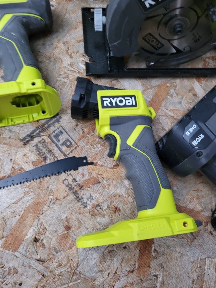 Ryobi ONE+ 18V Cordless 4Tool Combo Kit with 1.5 Ah and 4.0 Ah Batteries, Charger for Sale in