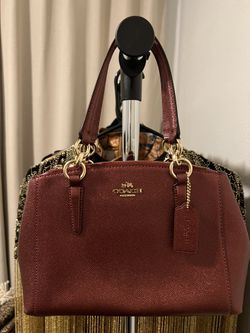 Coach burgundy crossbody purse