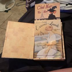 Chat Noir Bun Blanc Note Cards Antique Looking