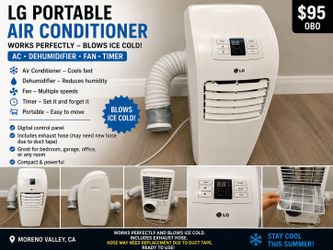 LG Portable AC / Dehumidifier – Works Perfectly – $95