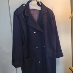 NAVY FULL LENGTH COAT SZ 16-20 